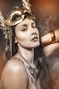 神话女王 年轻的金面罩 古代女神图片