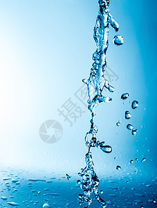水的喷洒宏观运动气泡海浪液体波纹流动蓝色溪流飞溅图片