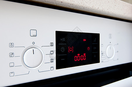现代厨房炉灶控制板拨号火炉程序炊具按钮工业温度活力时间住宅图片