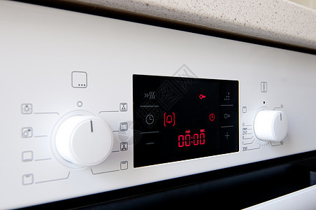 现代厨房炉灶控制板器具活力白色工业展示住宅炊具食物烤箱房子图片