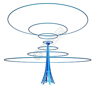 数字发射机从高塔发出信号活力收音机播客收发器网络车站下载海浪灯塔音乐图片