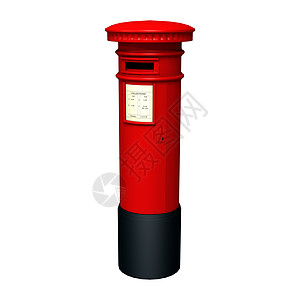 红色邮箱王国送货邮政英语皇家邮资服务信箱插图白色图片