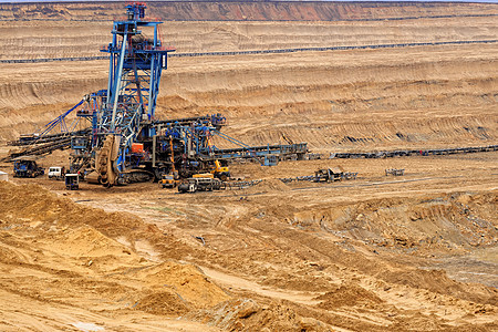 工作矿的工业景观灰尘地质学工厂地球环境搬运工矿物岩石剥削技术图片