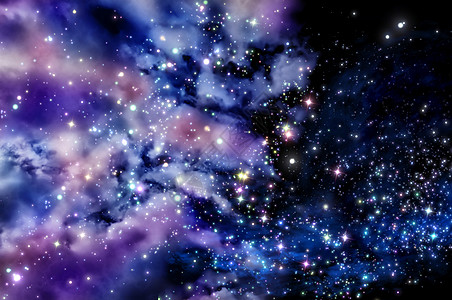 蓝蓝和红紫云云勘探天体物理学灰尘预测北极光天文学星云天空宇宙图片