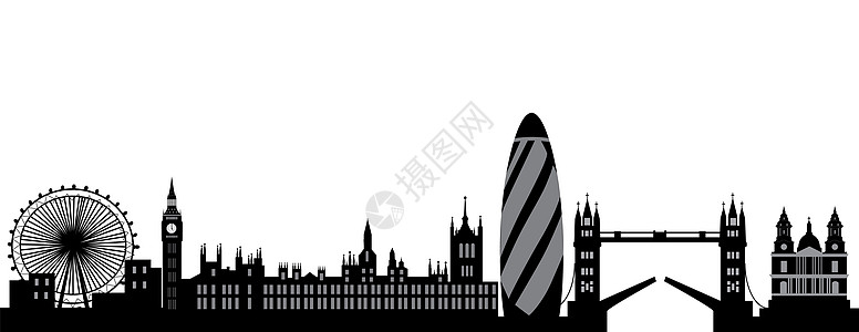 伦敦天际旅行地标天空插图城市纪念碑建筑景观车轮吸引力图片