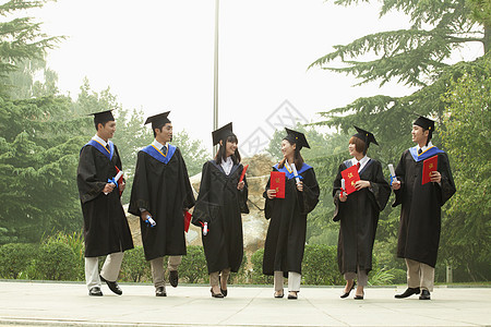 拥有相互看对方文凭的大学毕业生青年小组青年组;学生人数和毕业证书图片