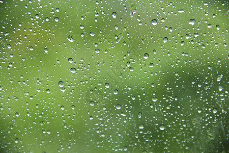 玻璃上的水滴蓝色反射水分天气墙纸流动窗户液体宏观雨滴图片