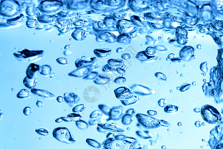 蓝色水泡波纹卫生流动墙纸水滴气泡宏观海浪温泉液体图片