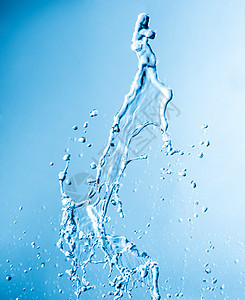 水的喷洒宏观流动溪流气泡蓝色波纹白色运动液体海浪图片