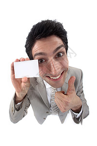 商务人士持着名片的名卡管理人员套装商业推销员手势老板展示会议卡片人士图片