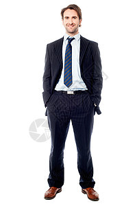 自信的英俊商业执行官快乐男人公司职业企业家顾问经理工作领带商务图片