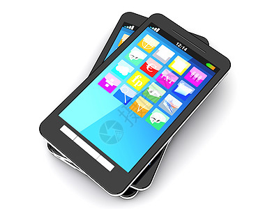 智能手机白色细胞电子技术展示下载软垫屏幕触摸屏上网高清图片