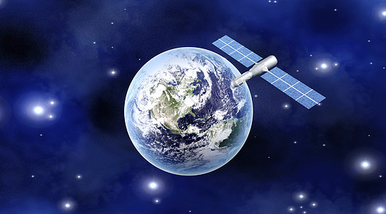 覆盖地球的卫星行星星星电讯力量网络天气车站导航轨道广播图片