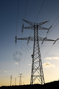 电极精力天空电缆传播发电机金属网络环境危险基础设施图片