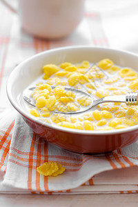 玉米片片厨房饮食食物营养投手玉米片水壶盘子小吃早餐图片