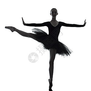 年轻女子芭蕾舞女演员芭蕾舞演员跳舞优美白色短裙女性女士双腿舞蹈足尖成年人阴影图片