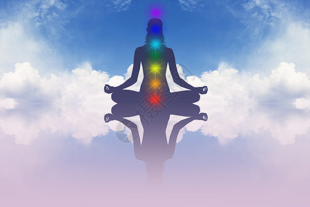 查克拉斯瑜珈卡片脉轮冥想咒语星星专注渠道骶骨冥想者图片