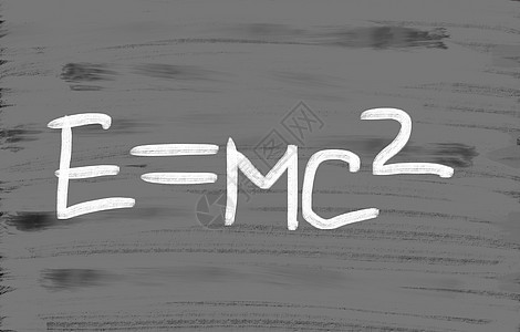 Emc2 在黑板上用粉笔手写科学理论数学天才教授方程想像力工作室科学家计算图片