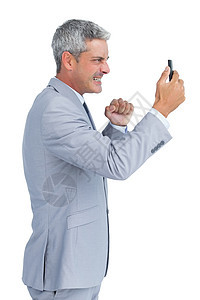 愤怒的商务人士接听电话技术商业男人头发男性领带人士公司衬衫套装图片