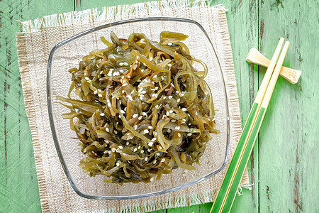 海藻沙拉藻类沙拉食物餐厅美食海洋食品文化海鲜植物图片