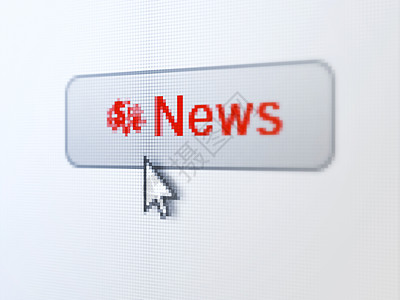 新闻概念 数字按钮回路上的新闻和金融信息符号货币公告老鼠通讯报纸展示技术数据监视器电脑图片