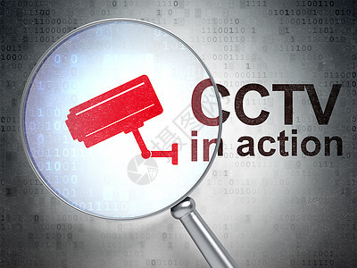 保护概念 Cctv摄像机和闭路电视镜片密码安全攻击监视控制技术网络行动裂缝图片