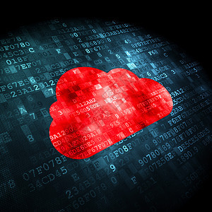 云网络概念 数字背景上的云创新商业数据展示网站社会互联网世界服务器红色图片