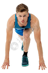 我准备好参加比赛了赛跑者工作室运动培训师短跑短裤运动装竞赛数字身体背景图片