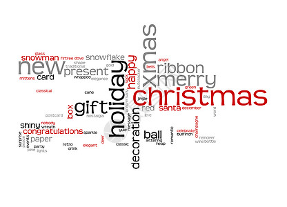 圣诞节文字云问候语季节假期卡片颂歌插图庆典销售礼物词云图片