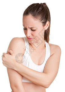 手臂疼痛扭伤运动按摩女性异常前臂健身房风湿病女士伤害图片