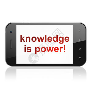 教育概念 知识就是力量智能手机细胞训练研讨会电话黑色教练学校课程屏幕教学图片