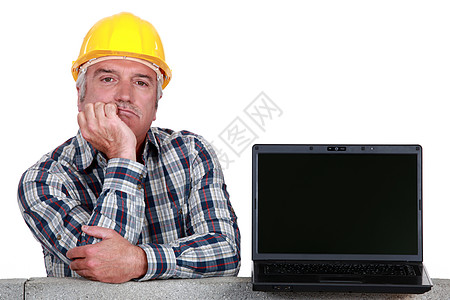 高级工匠顾虑电脑教育修理工男性互联网知识工人男人差距背景图片