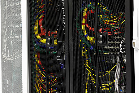 服务器的网络电缆硬件数据路由器纤维电脑光学互联网办公室力量房间图片