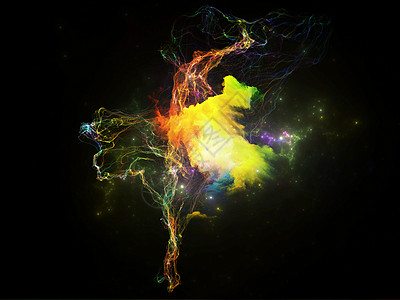 碎形果冻鱼的地盘粒子科学天体想像力静脉技术宇宙纤维卷须黑色图片