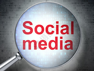 社会网络概念 带有光玻璃的社会媒体网站博客镜片扇子电脑互联网数据代码软件技术图片