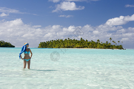 热带度假     斐济南太平洋比基尼珊瑚女士天堂海滩女性青少年海洋女孩假期图片