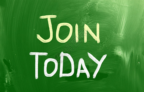 加入今日概念黑板标签粉笔创造力木板成员网络绿色按钮商业图片