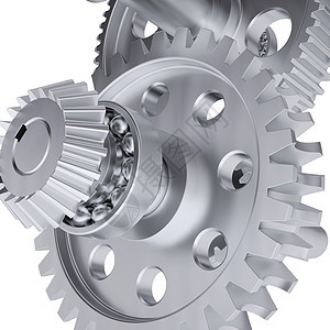 金属轴 齿和轴承插图商业工作引擎工业齿轮车轮牙齿机器力量图片