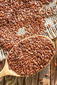 银籽种子谷物勺子粮食食物饮食亚麻麻布植物脂肪图片