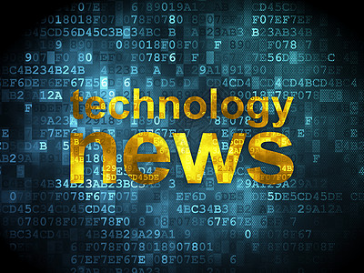 新闻概念 关于数字背景的技术新闻电脑报纸金融互联网通讯屏幕监视器标题蓝色公告图片