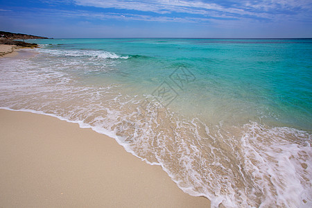 米乔恩海滩绿绿石旅行假期场景波浪海岸小岛天堂海洋太阳泡沫图片