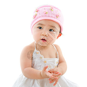 可爱亚洲女婴的肖像图片
