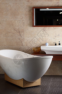 厕所室内浴室镜子毛巾瓷砖淋浴家具安装反射财富奢华图片