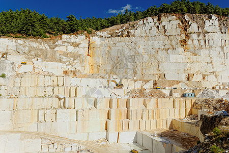 塔索斯白大理石采石场机械碎石岩石材料装载机推土机地球纪念碑搬运工建筑图片