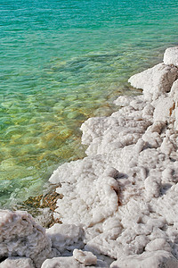 以色列死海的盐层结构图片