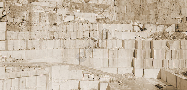 塔索斯白大理石采石场机械挖掘机纪念碑材料矿业碎石爬坡地球机器推土机图片