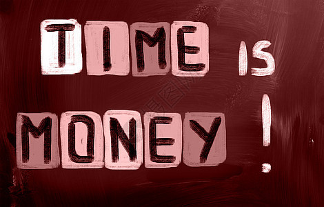时间是金钱的概念经济商业黑板经理营销流动成就愿望报率现金图片