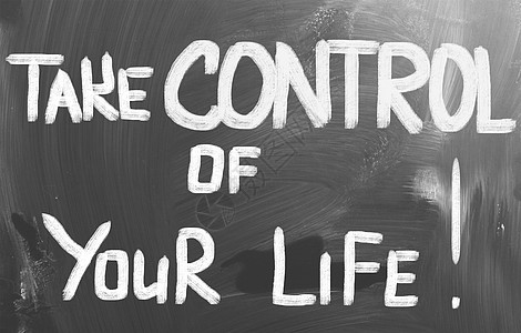 控制你的生命概念生长工作喜悦字体投资战略黑板职业快乐粉笔图片