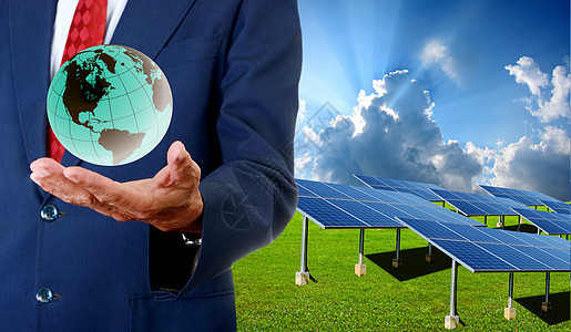 太阳能电池业务力量发电站活力商业太阳能板建筑发电回收日光环境保护图片