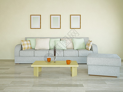 带枕头的沙发木地板风格木头窗户地面家具绘画建筑物房间公寓图片